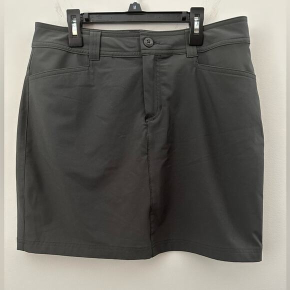 Eddie Bauer Women’s Mini Skort Black Flat Front Button Fly Size 6 - Picture 1 of 5